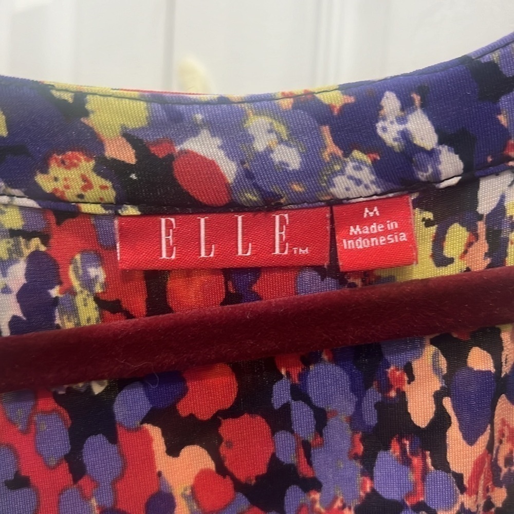 Elle colorful empire waist crochet neck support in maxi dress size M - Picture 5 of 10